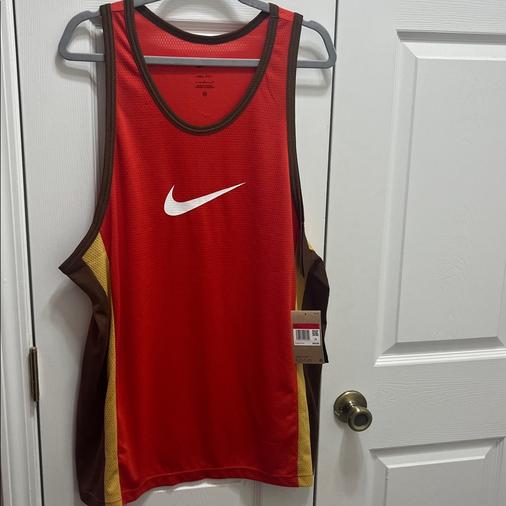 Nike Red and Brown Tank Top